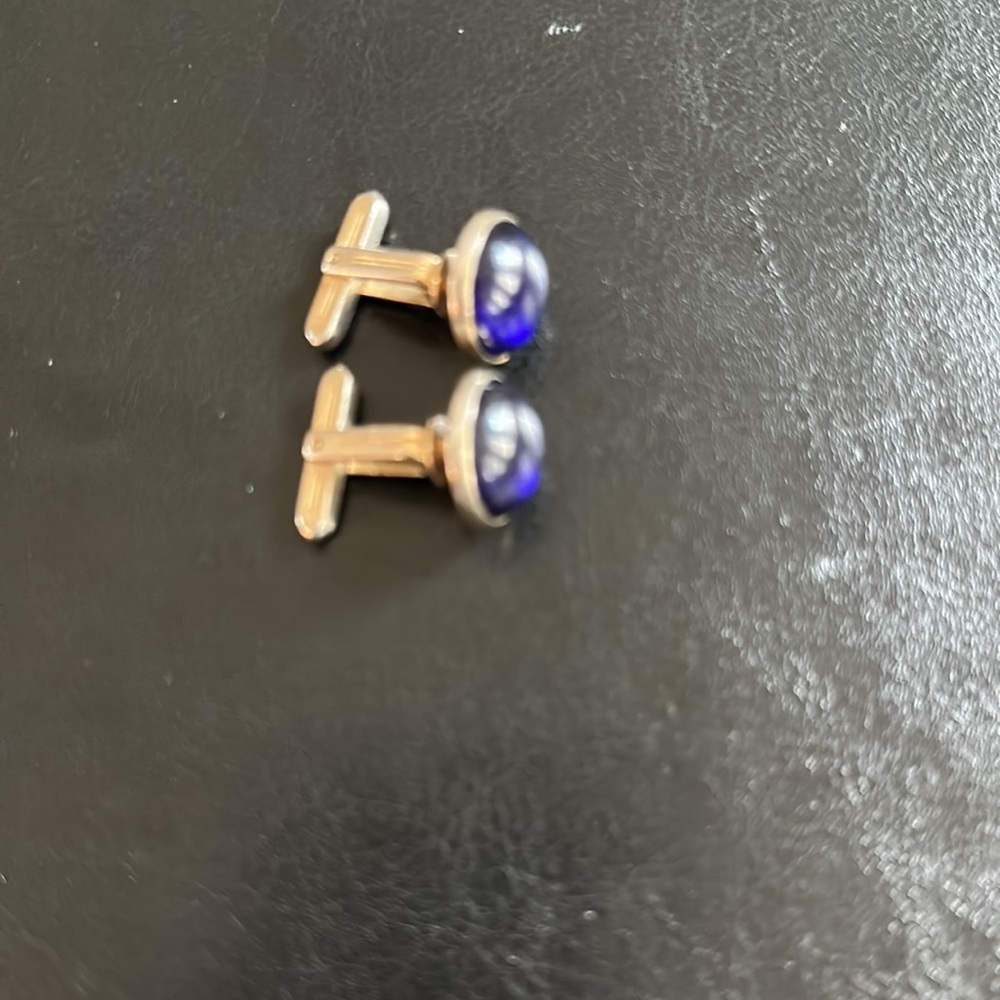 Vintage dark blue Hickok cuff links​